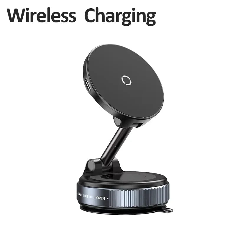 Magnetic Car Phone Holder 360° Rotation Folding With Vacuum Suction