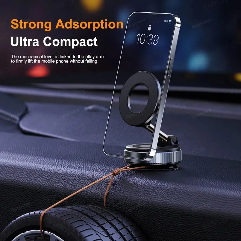 Magnetic Car Phone Holder 360° Rotation Folding With Vacuum Suction