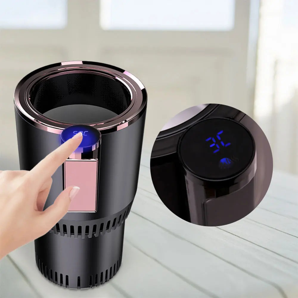 Smart Hot And Cold Car Cup Drinks Holders Digital Temperature Display
